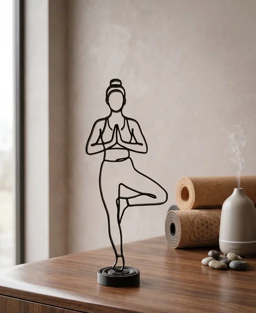 Trang trí hình bóng Yoga - Image 1