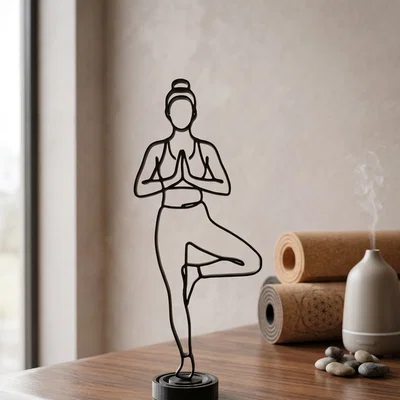 Trang trí hình bóng Yoga