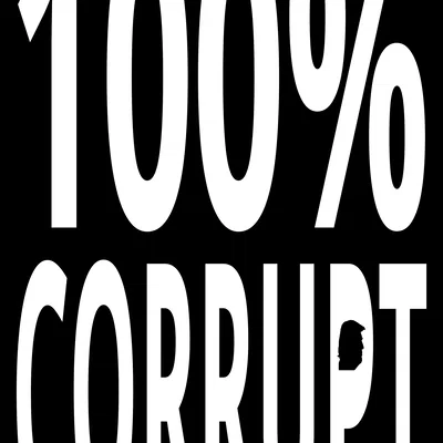 Bảng biểu tình "No Kings" - 100% Corrupt