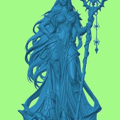 Tượng Nữ Tư Tế Nhện Drow Đầy Quyền Năng Cho Game Tabletop