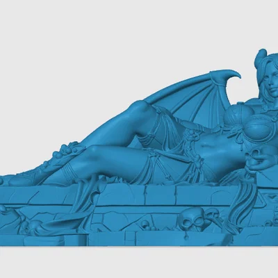 Mô hình tượng Nữ Chúa Quỷ (Demon Mistress Statue) cho game tabletop