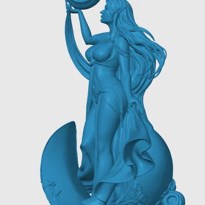Mô hình tượng Nữ tu sĩ Ánh trăng (Elvin Moon Priestess) cho game tabletop