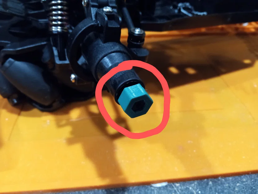 Bộ chuyển đổi trục bánh xe RC (6mm hex sang 12mm hex) - Image 1