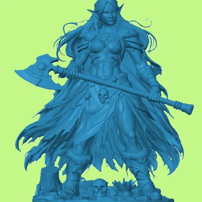 Mô hình Nữ Chiến Binh Elf Hoang Dã (Savage Elvish Warrior) cho Tabletop