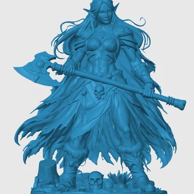 Mô hình Nữ Chiến Binh Elf Hoang Dã (Savage Elvish Warrior) cho Tabletop