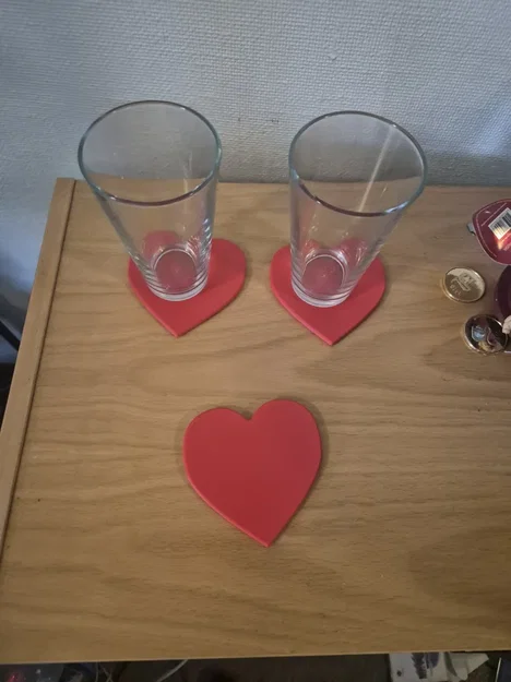 Miếng lót ly hình trái tim (Heart Coaster) - Tự in 3D cực xinh - Image 2