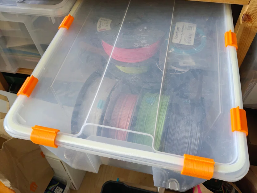 Kẹp khóa nắp hộp IKEA Samla phiên bản cứng cáp - In 3D dễ dàng - Image 2