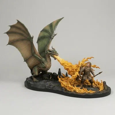 Mô hình 3D Dragonslayer - Tái hiện trận chiến hiệp sĩ và rồng lửa