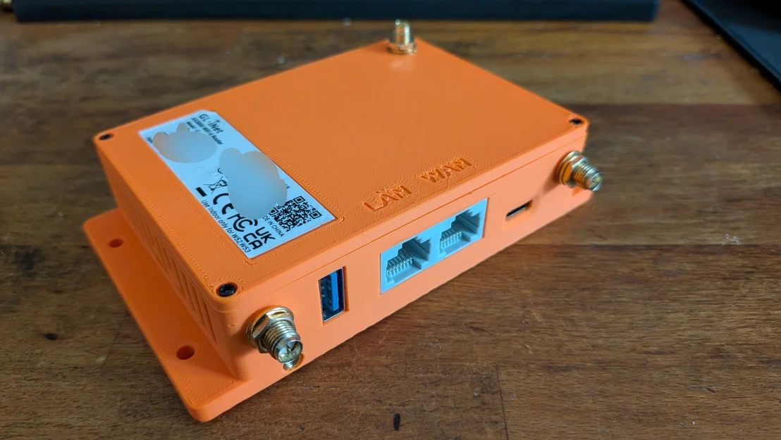 Vỏ case in 3D cho Router GL.iNet MT3000 gắn tường hỗ trợ ăng-ten - Image 1