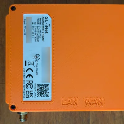 Vỏ case in 3D cho Router GL.iNet MT3000 gắn tường hỗ trợ ăng-ten
