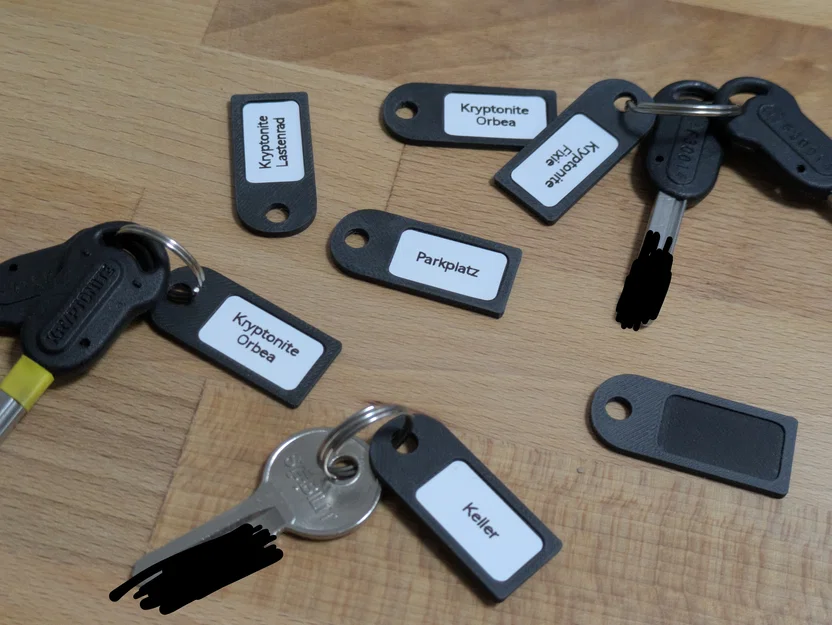 Móc khóa dán nhãn 12x22mm - Phụ kiện phân loại chìa khóa thông minh - Image 1