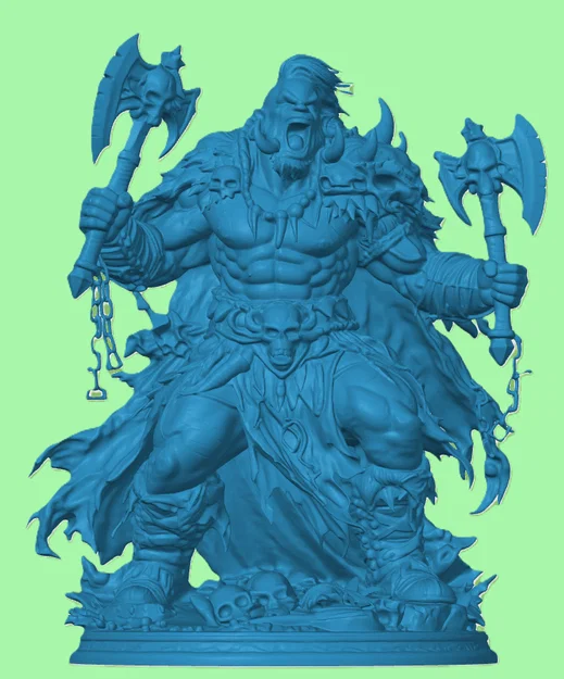 Mô hình 3D Chiến binh Orc Cuồng nộ - Raging Orc Warrior cho Tabletop - Image 1