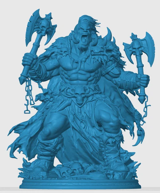 Mô hình 3D Chiến binh Orc Cuồng nộ - Raging Orc Warrior cho Tabletop - Image 3