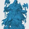 Mô hình 3D Chiến binh Orc Cuồng nộ - Raging Orc Warrior cho Tabletop - Thumbnail 3