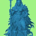 Mô hình tượng Nữ hoàng Orc (Orc Queen) cho game Tabletop D&D - Thumbnail 1