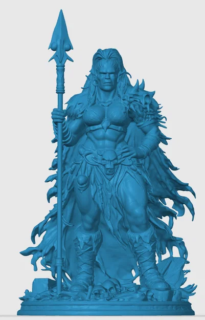 Mô hình tượng Nữ hoàng Orc (Orc Queen) cho game Tabletop D&D - Image 3