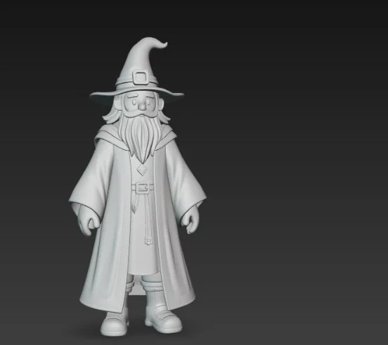 Mô hình 3D Ông lão phù thủy (Cartoon Wizard) - File in 3D dễ thương - Image 2