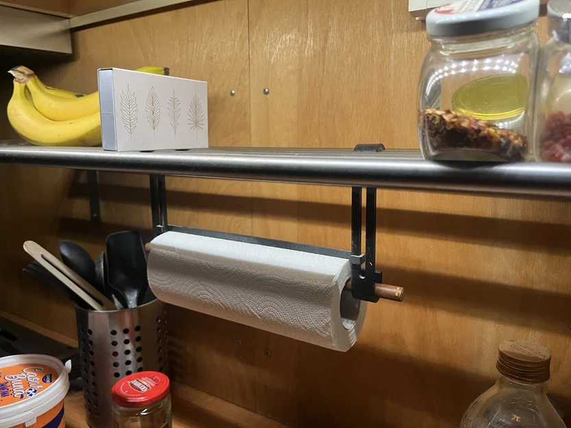 Giá treo khăn giấy 3D cho kệ bếp Ikea Grundtal - Image 1