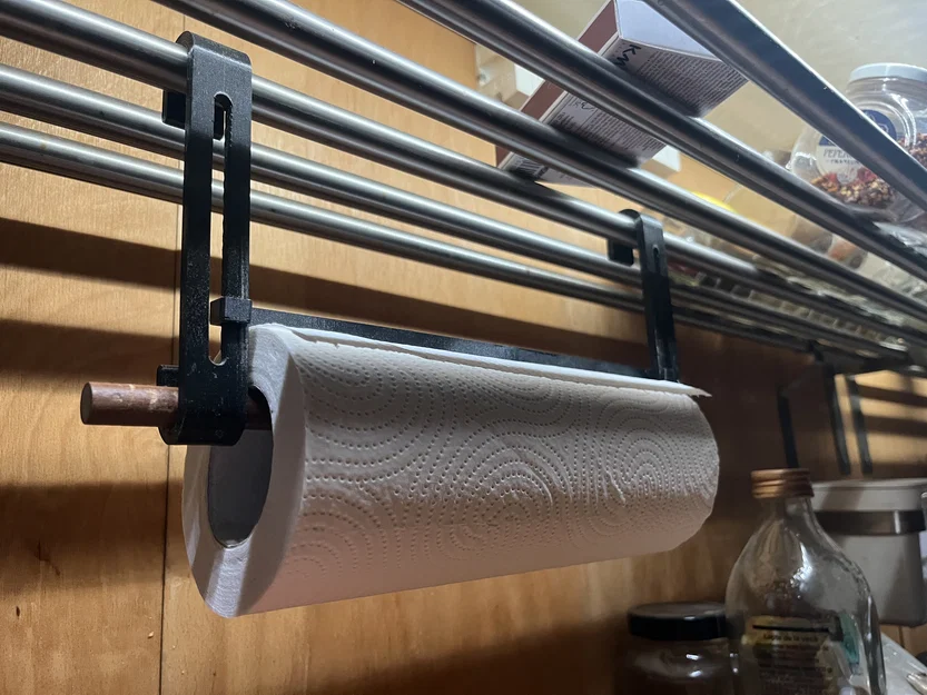 Giá treo khăn giấy 3D cho kệ bếp Ikea Grundtal - Image 2