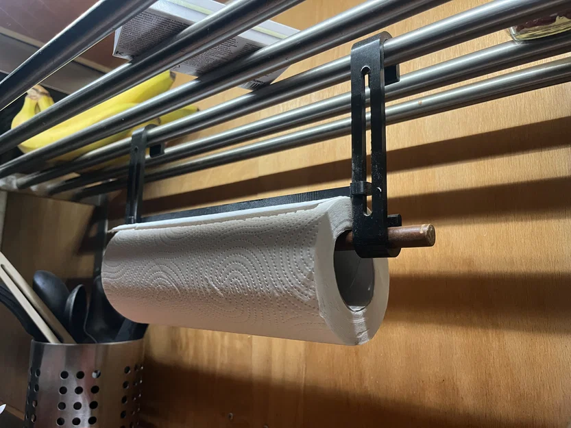 Giá treo khăn giấy 3D cho kệ bếp Ikea Grundtal - Image 3