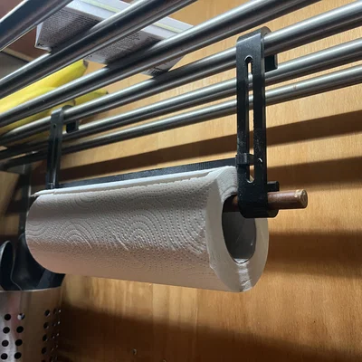 Giá treo khăn giấy 3D cho kệ bếp Ikea Grundtal
