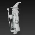 Mô hình phù thủy cầm quyền trượng (Wizard with staff) in 3D - Thumbnail 2