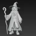 Mô hình phù thủy cầm quyền trượng (Wizard with staff) in 3D - Thumbnail 3