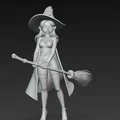 Mô hình phù thủy xinh đẹp (Sexy Witch with Broom) in 3D cực chi tiết - Thumbnail 3