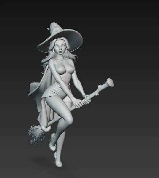 Mô hình phù thủy cưỡi chổi (Witch on a broom) 3D cho tín đồ sưu tầm - Image 4