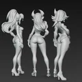 Bộ mô hình nhân vật nữ phong cách anime độc đáo để in 3D - Thumbnail 4