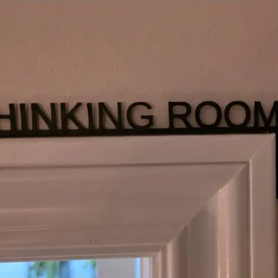 Biển báo 3D Thinking Room trang trí cửa phòng độc đáo
