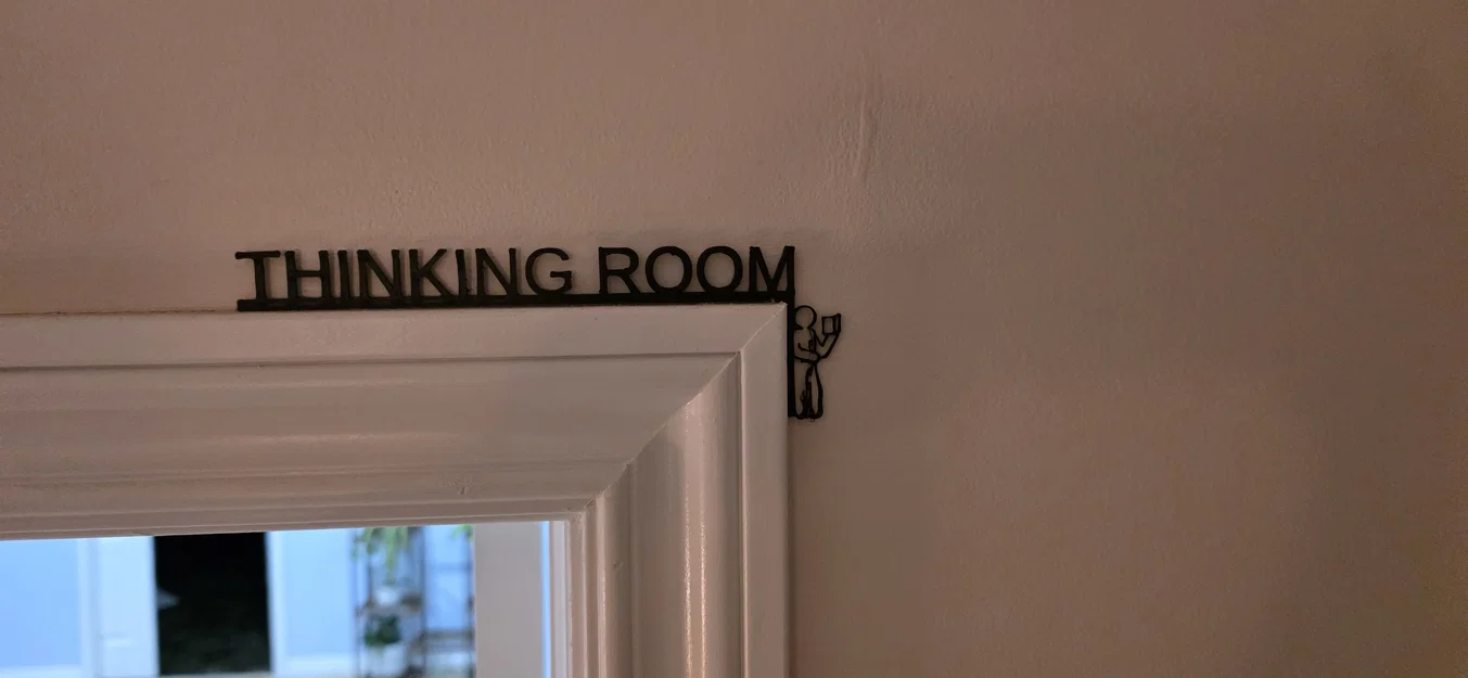Biển báo 3D Thinking Room trang trí cửa phòng độc đáo - Image 2