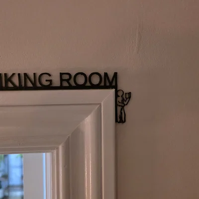 Biển báo 3D Thinking Room trang trí cửa phòng độc đáo