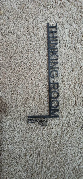 Biển báo 3D Thinking Room trang trí cửa phòng độc đáo - Image 3