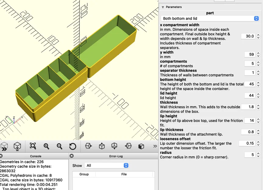 Hộp đựng đồ đa năng tùy chỉnh bằng OpenSCAD - Image 1