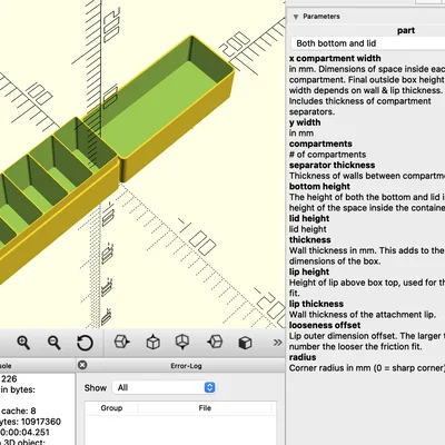 Hộp đựng đồ đa năng tùy chỉnh bằng OpenSCAD