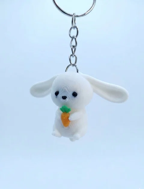 Móc khóa thỏ con dễ thương kèm nam châm - Image 1