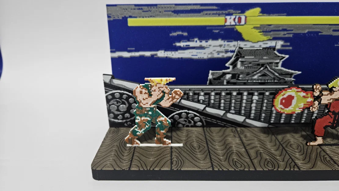 Guile SF2 - Phiên bản Cổ điển (Diorama & Móc khóa) - Image 1