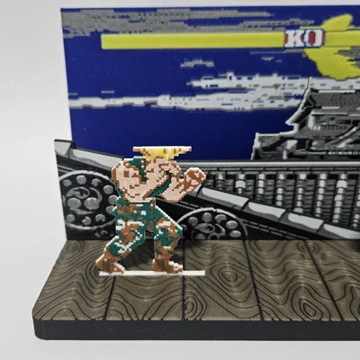 Guile SF2 - Phiên bản Cổ điển (Diorama & Móc khóa)