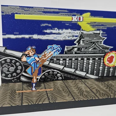 Chun-Li SF2 - Phiên bản cổ điển (Diorama & Móc khóa)