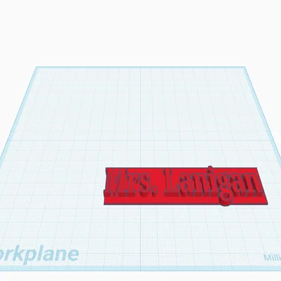 Bảng tên để bàn 3D cá nhân Mrs. Lanigan độc đáo
