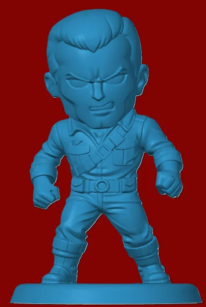 Mô hình Duke G.I. Joe phong cách Chibi đáng yêu cho máy in 3D - Image 1