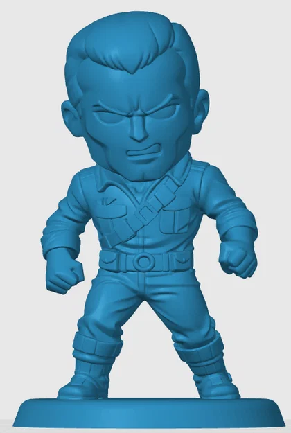 Mô hình Duke G.I. Joe phong cách Chibi đáng yêu cho máy in 3D - Image 3