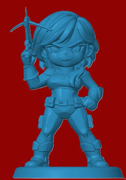 Mô hình 3D Scarlett phong cách Chibi siêu dễ thương cho bàn làm việc - Image 1