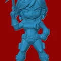 Mô hình 3D Scarlett phong cách Chibi siêu dễ thương cho bàn làm việc - Thumbnail 1
