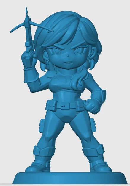 Mô hình 3D Scarlett phong cách Chibi siêu dễ thương cho bàn làm việc - Image 3