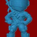 Mô hình Snake Eyes G.I. Joe phiên bản Chibi in 3D độc đáo - Thumbnail 1