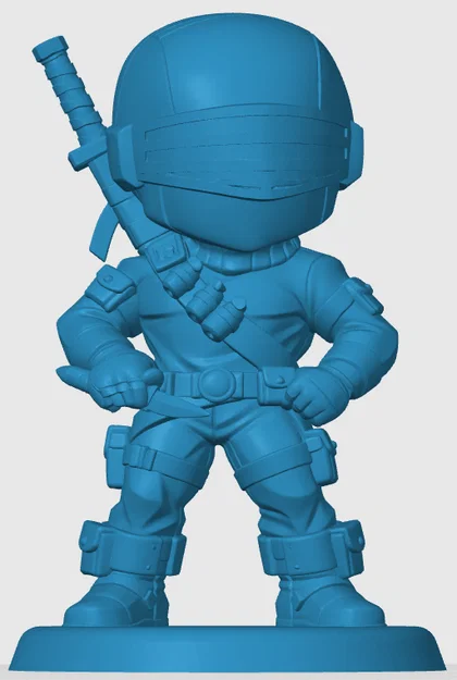 Mô hình Snake Eyes G.I. Joe phiên bản Chibi in 3D độc đáo - Image 3