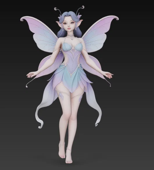 Mô hình Nàng Tiên Nhỏ (Cute Fairy) - Tượng 3D phong cách Anime tuyệt đẹp - Image 3