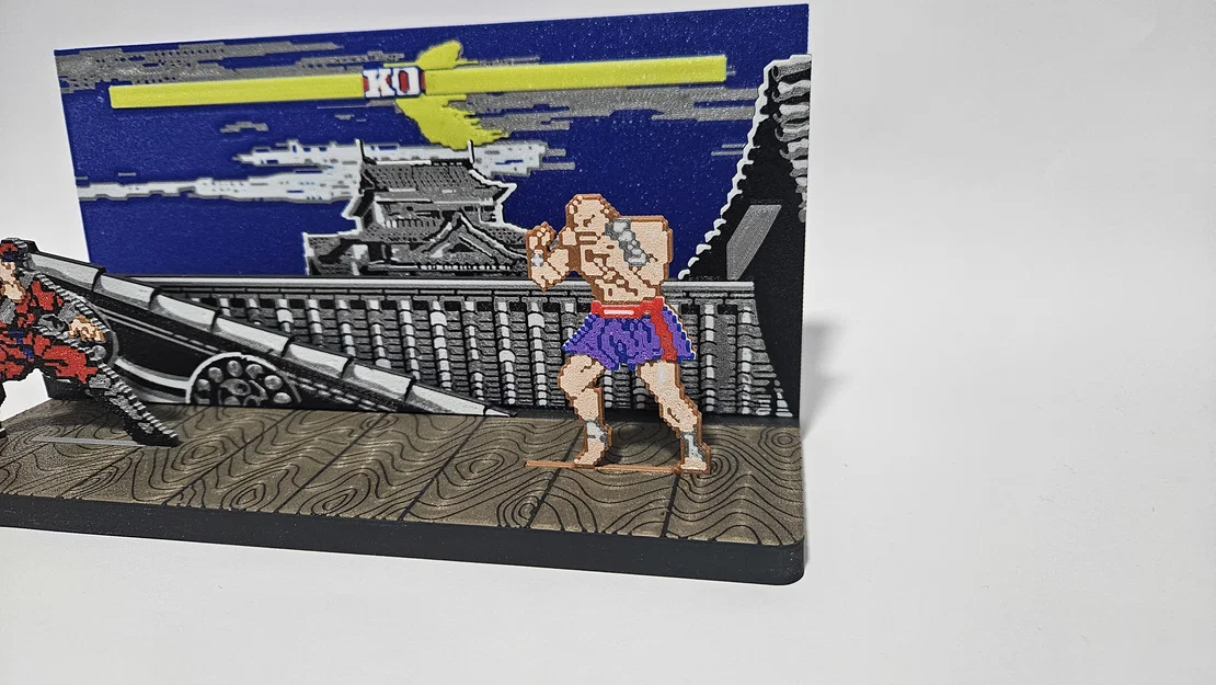 Sagat SF2 - Phiên bản Cổ điển (Diorama & Móc khóa) - Image 1